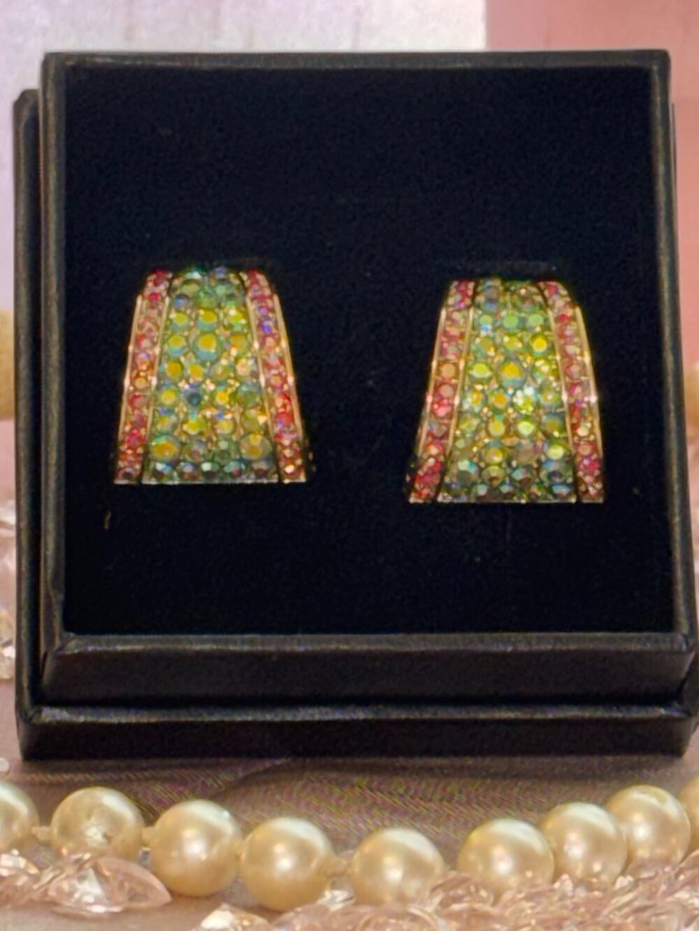 Heidi Daus "Say It With Style" Crystal Half Hoop Earrings | Swarovski Crystals - Picture 7 of 7